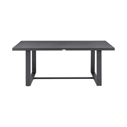 Menorca Outdoor Patio Dining Table in Aluminum