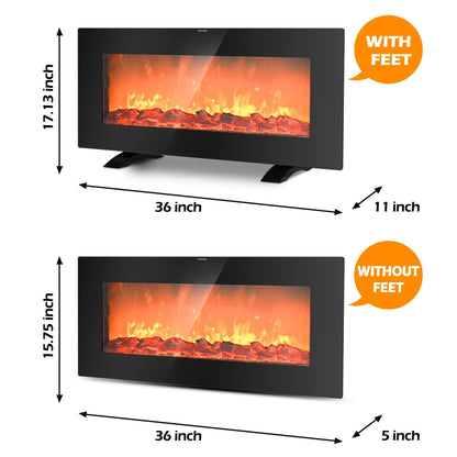Airo Comfort Electric Outdoor Infrared Patio Heater - 500/1000/1500W with Remote