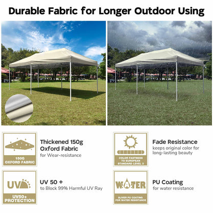 InstaHibit 10x20Ft Replacement Pop up Canopy Top Sunshade Cover Outdoor Patio