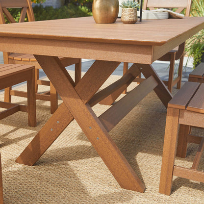 Leisure Line 7-piece Outdoor Patio Dining Set by Tangent
