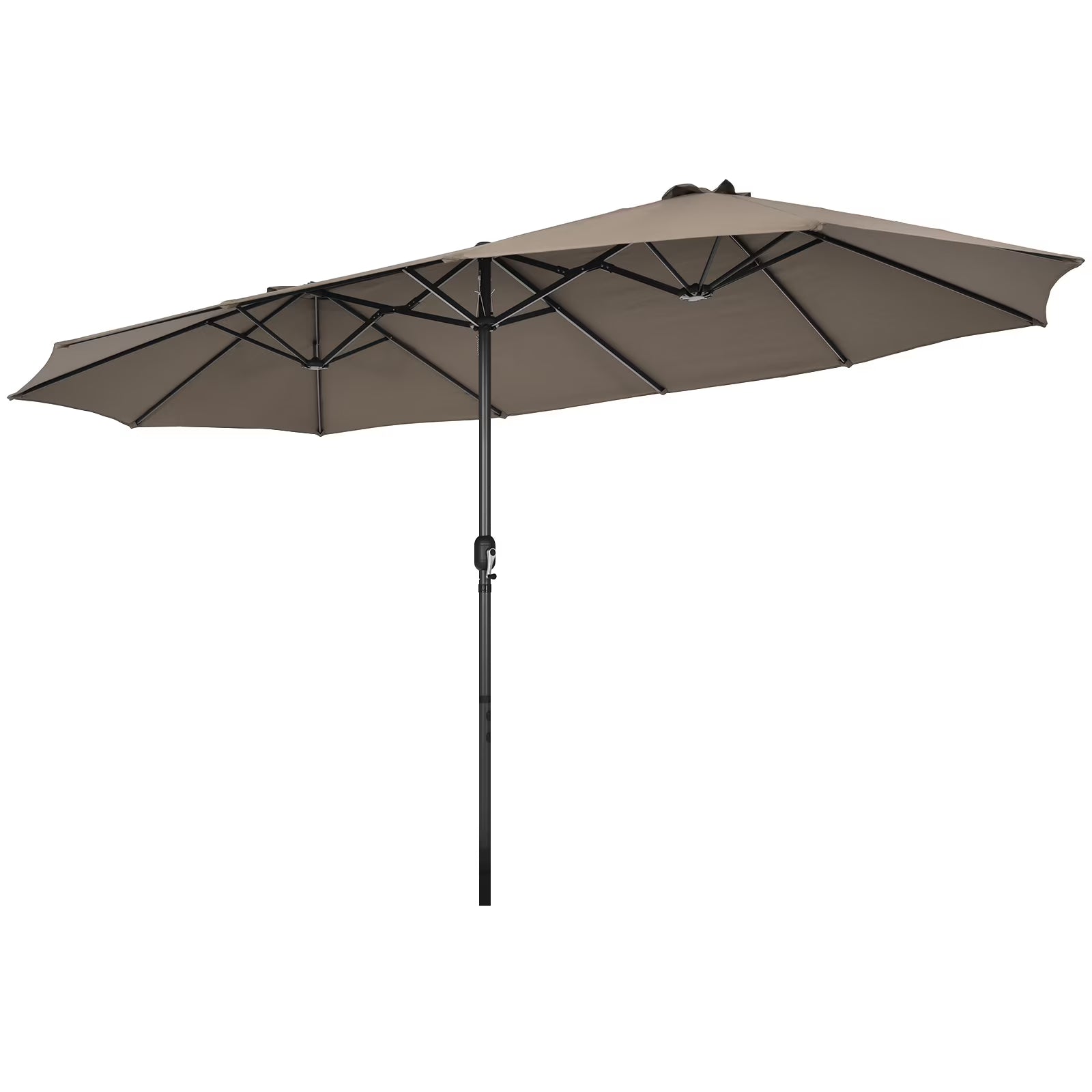 Patiojoy 15FT Double-Sided Twin Patio Umbrella Extra-Large Market Umbrella for Outdoor Navy