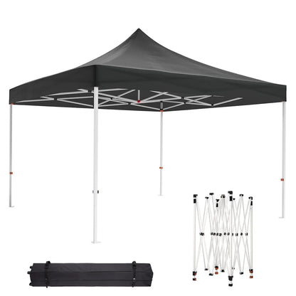 10 x 10 FT Pop Up Canopy, Heavy Duty Instant Tent with Wheeled Carry Bag, All Season Commercial Sun Shelter, Portable Canopy Shelter for Patio, Backyard, Bench, Garden