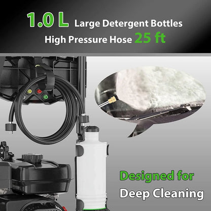 4200PSI Pressure Washer 4.0GPM Gas Power Washer 212CC Gas Powered Washing Machine Commercial High Pressure Washer with 25ft Hose&5 Nozzles for Patio Garden Yard Vehicle,EPA/CARB/ETL