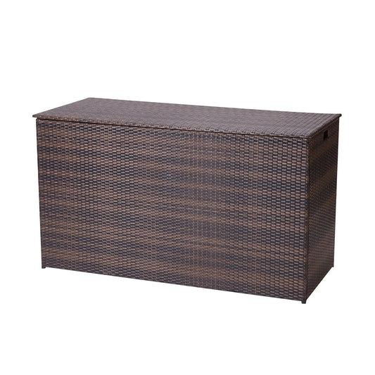 Teamson Home 154-Gallon Patios, Decks, and Pool areas Storage Chest with Waterproof Liner, Brown