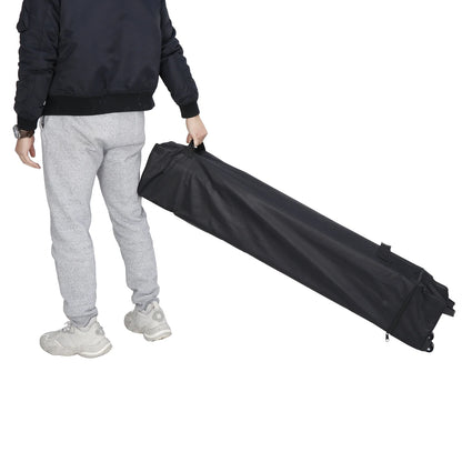 SECONDPEAK 10x10 Pop Up Canopy Tent Easy Set-up Outdoor Patio Canopy Adjustable Straight Leg Heights Instant Shelter with Wheeled Bag, Ropes