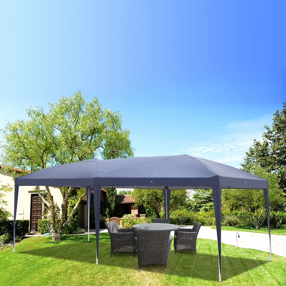 EDOEMSE 10x20 Outdoor Tent Canopy, Home Use Outdoor Camping Waterproof Folding Tent with Carry Bag, UV Resistant Waterproof Canopy Tent for Outdoor Events, Patio Backyard, Blue