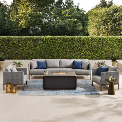 Sirio Palermo 5-piece Fire Outdoor Patio Seating Set
