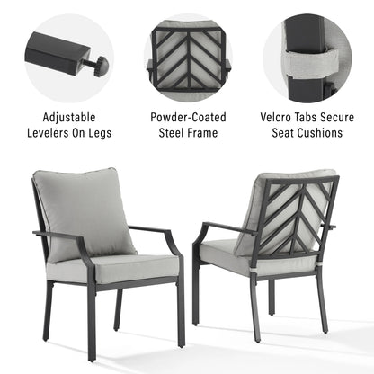 Crosley Furniture Otto 2-Piece Outdoor Chair Set, Dining Patio Chairs for Deck, Backyard