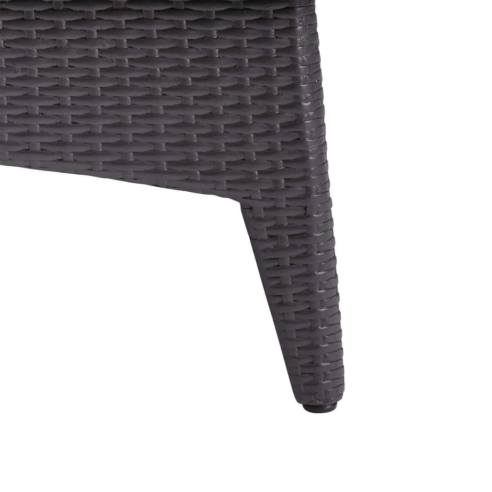 Modway Splendor 43.5" Rectangle Outdoor Patio Fire Pit Table in Espresso