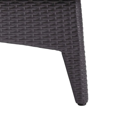 Modway Splendor 43.5" Rectangle Outdoor Patio Fire Pit Table in Espresso