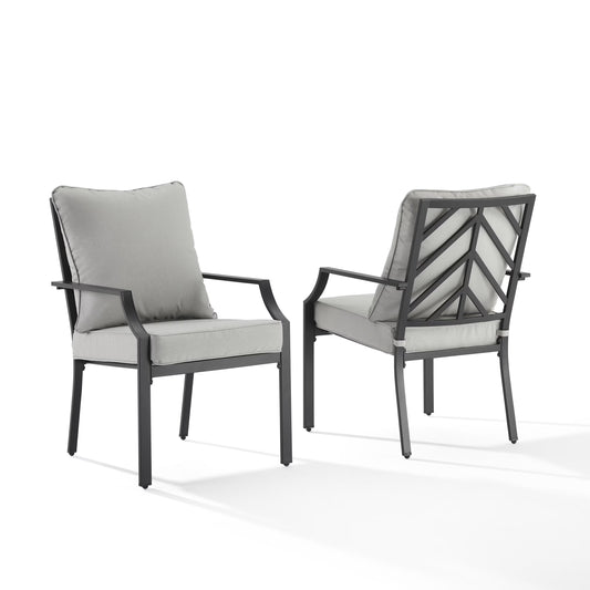 Crosley Furniture Otto 2-Piece Outdoor Chair Set, Dining Patio Chairs for Deck, Backyard