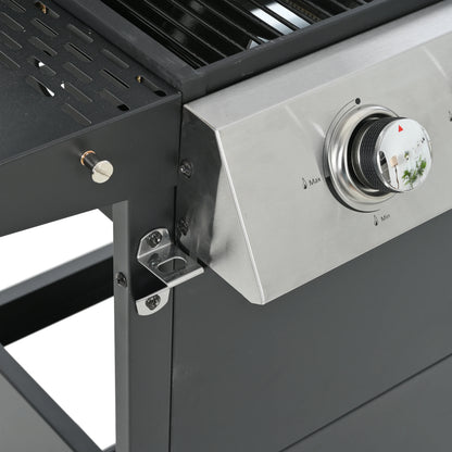 MEWANG 3-Burner Propane Gas Grill, 26000 BTU Stainless BBQ for Patio Garden | Outdoor Grill with Foldable Shelves