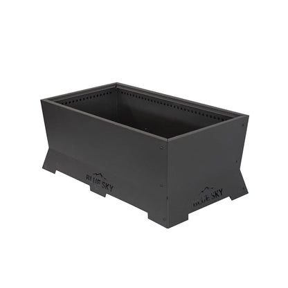 Blue Sky Outdoor Living Rectangle Steel Peak Smokeless Patio Fire Pit, Black