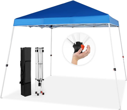 Abba Patio 10'x10' Outdoor Pop up Canopy Tent w/Carry Bag, Blue