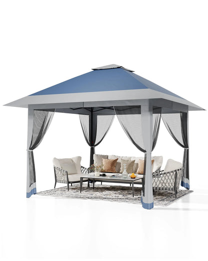 Accreate 13' X 13' Outdoor Patio Gazebo,Outdoor Canopy Tent with Mosquito Netting,Backyard Tent for Party, Wedding, Outdoor Dining, Patio, Backyard