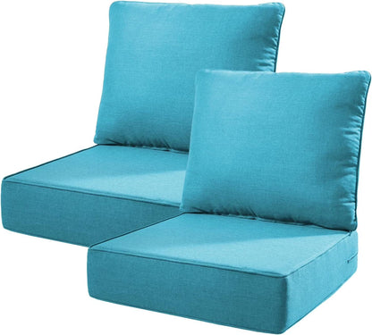 Bellefurn Outdoor Deep Seat Cushion 24 X 24 X 6 inch for Patio Furniture,Outdoor Chair Cushions Waterproof & Fade Resistant Patio Furniture Cushions for Wicker Chair, Sofa, Couch