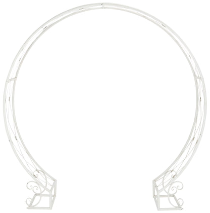 SAFAVIEH Mizell Outdoor Patio Moon Gateway, Antique White