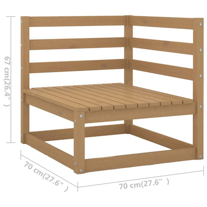 vidaXL Patio Furniture Set 6 Piece Outdoor Sectional Sofa Solid Wood Pine