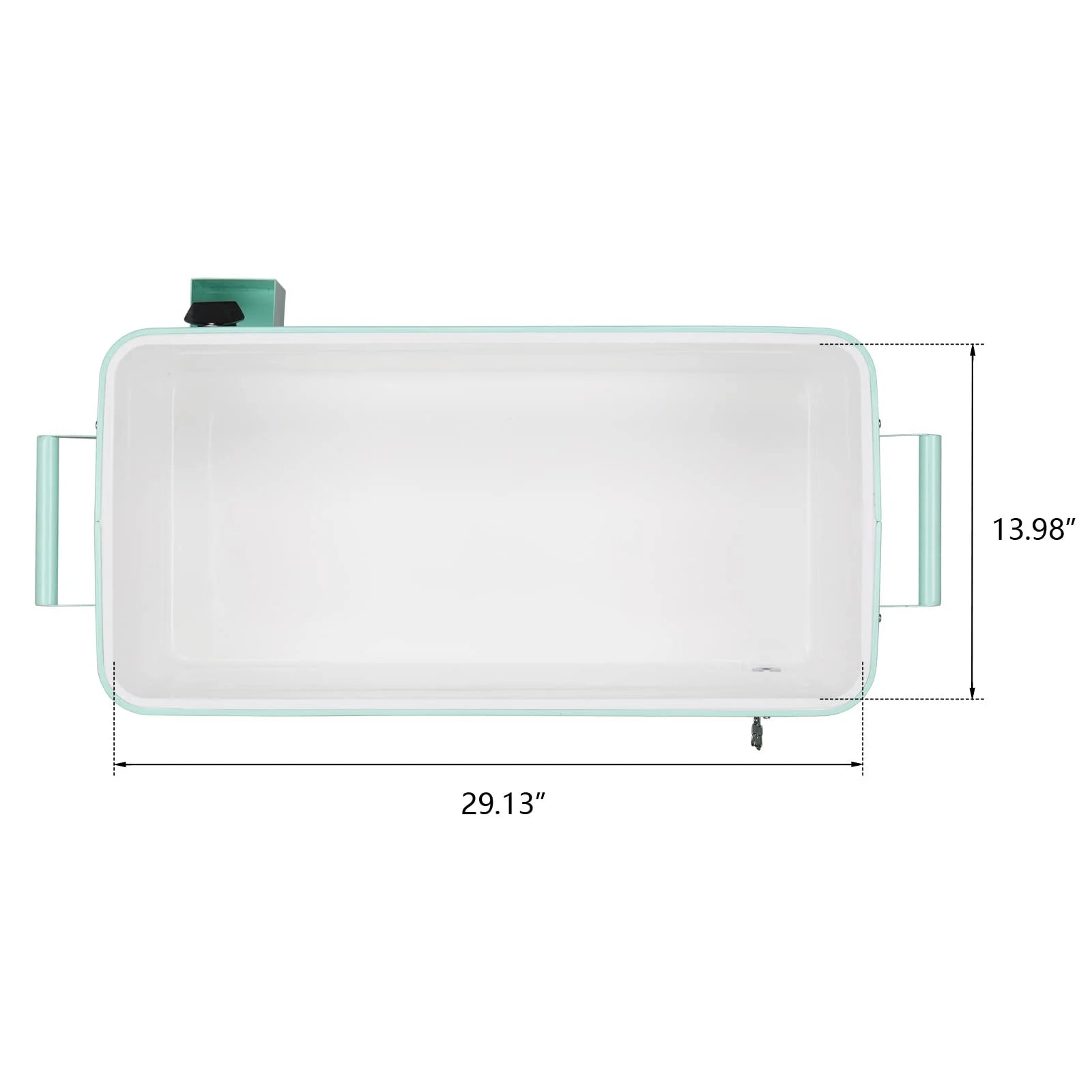 BNSPLY 80 Quart Outdoor Cooler Cart Rolling Ice Chest Cooler Cart, Portable Patio Cooler with Bottle Opener, Handles and Drainage, Standing Cooler for Patio Party, Camping and BBQ, Mint Green