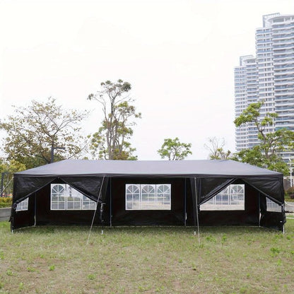 Waterproof 10'x30' Outdoor Party Tent Canopy | with 8 Removable Sidewalls for Patio, Wedding, Or Gazebo,Includes Accessories Portable Garage Storage Double Roof Curtains Double-Sided Umbrella