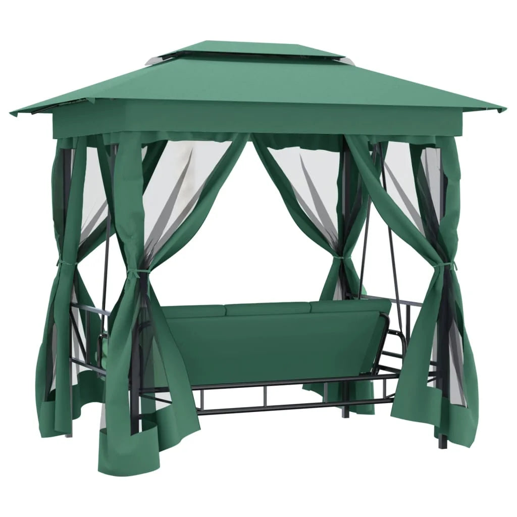 vidaXL Patio Swing Chair Outdoor Hanging Bench Seat with Gazebo Swing Seat