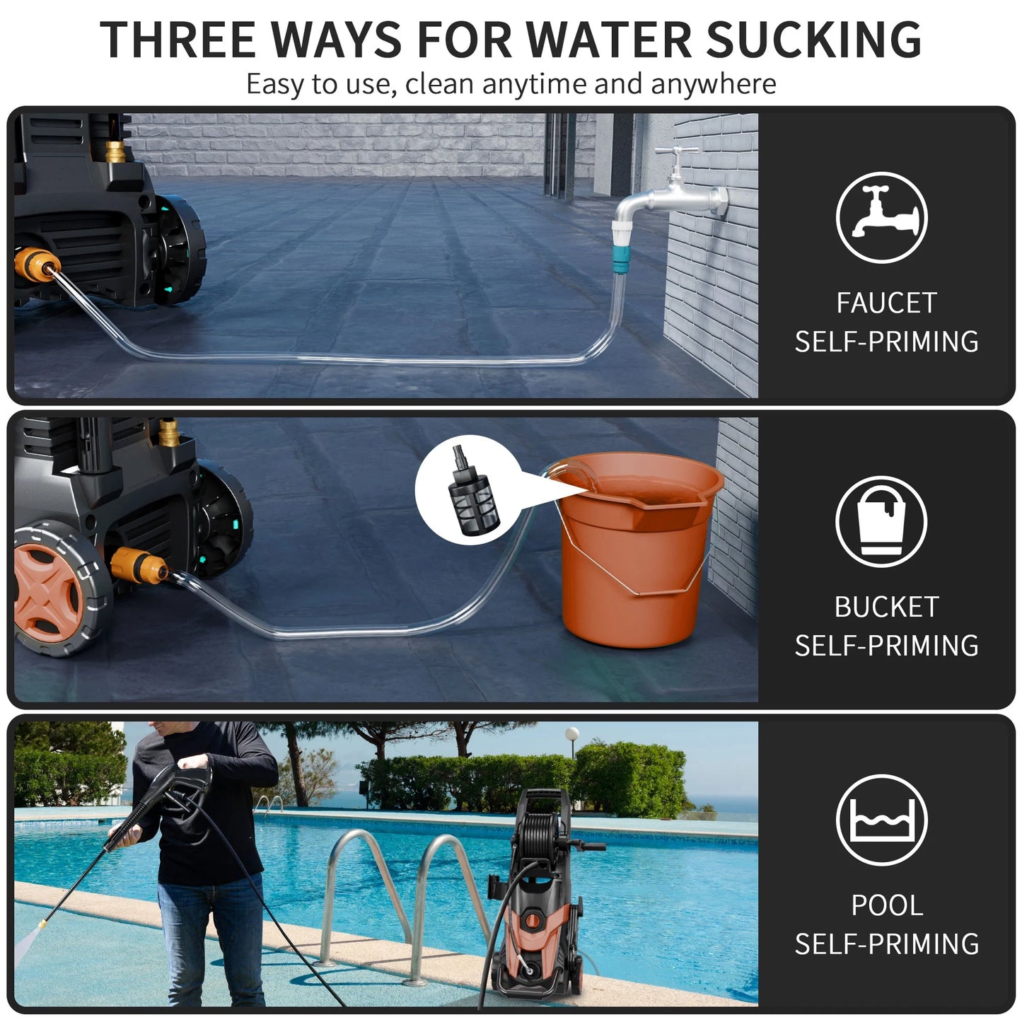 Electric Pressure Washer, 4500 PSI 3.2 GPM Power Washer with 4 Quick Connect Nozzles, High Pressure Cleaning Machine with Foam Cannon for Cars/Fences/Driveways/Patios/Home Cleaning