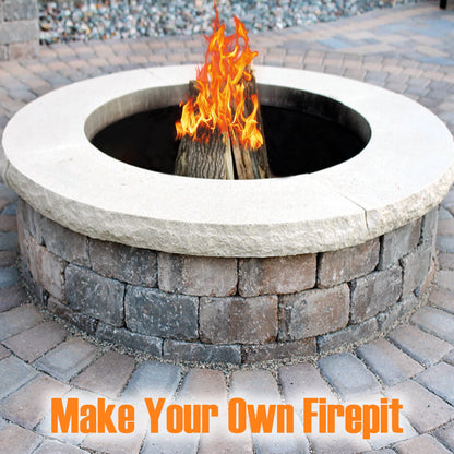 SIMOND STORE Portable Fire Pit Ring Liner, 48 Inch Diameter 12 Inch Height 2 mm Thick Heavy Duty Steel Round Fire Pit Insert for Outdoor Garden Patio Camping Bonfire