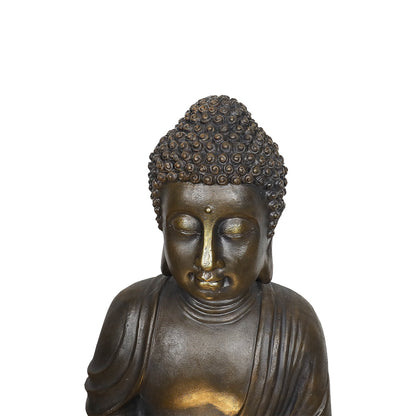 33" H Buddha Outdoor Water Fountain with LED Lights and Pump,Zen Style Relaxing Garden Fountain Waterfall for Patio, Porch and Yard Decor