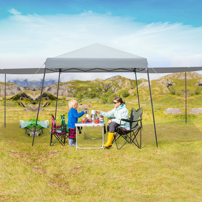 Gymax Patio 10 x 10FT Instant Pop-up Canopy Folding Tent w/Sidewalls & Awnings Outdoor