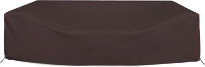 Covers & all Sectional Sofa Cover, Heavy duty 18 Oz Waterproof UV & Weather resistant, Outdoor Patio Couch Furniture Protector with Air Pockets & Drawstrings (83"L x 52"W x 29"H, Coffee)