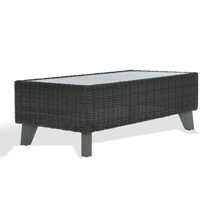SAFAVIEH Couture Margarita Outdoor Patio Wicker Coffee Table, Natural