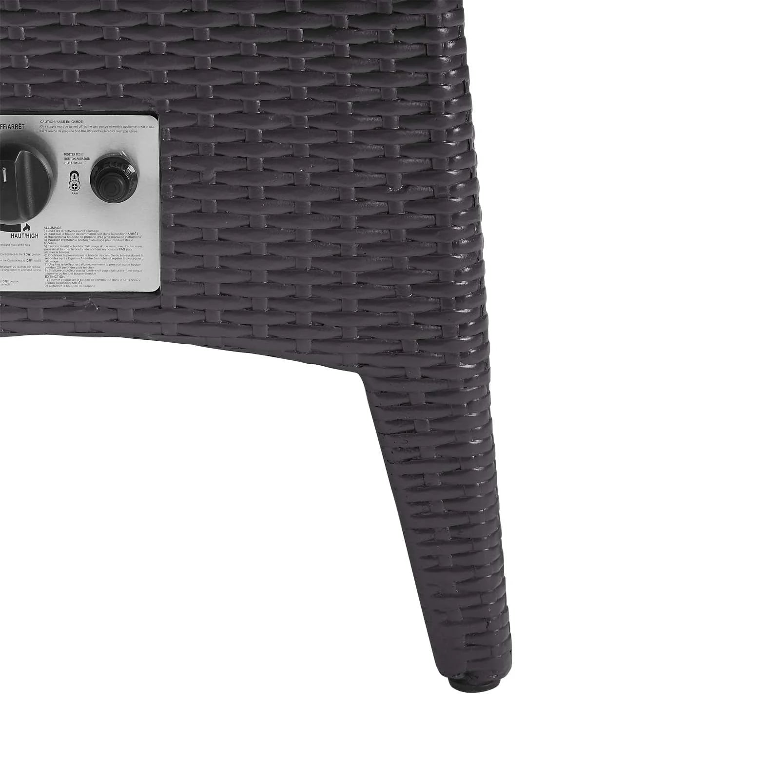 Modway Vivacity Outdoor Patio Fire Pit Table in Espresso