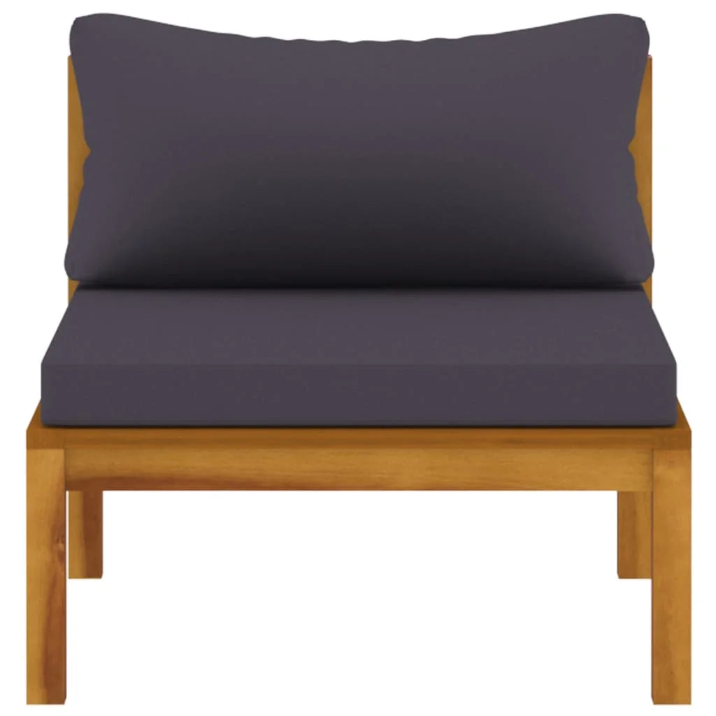 vidaXL 3-Seater Patio Sofa with Cushion Solid Acacia Wood