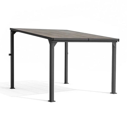 10 ft.10 ft. Hardtop Outdoor Gazebo Pergola Aluminum Framed with Sloping Pitched Roof for Garden, Patio