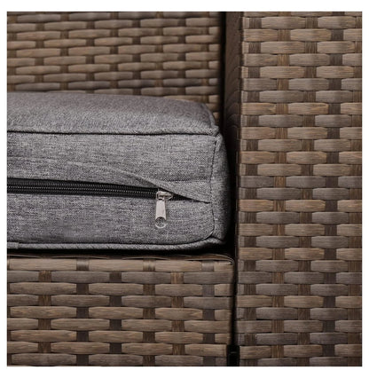 Patio Cushion Covers Replacement - 18 Piece Set for Sectional Sofa, Rattan Furniture, Dark Grey, Waterproof, Zippered, Washable Slipcovers