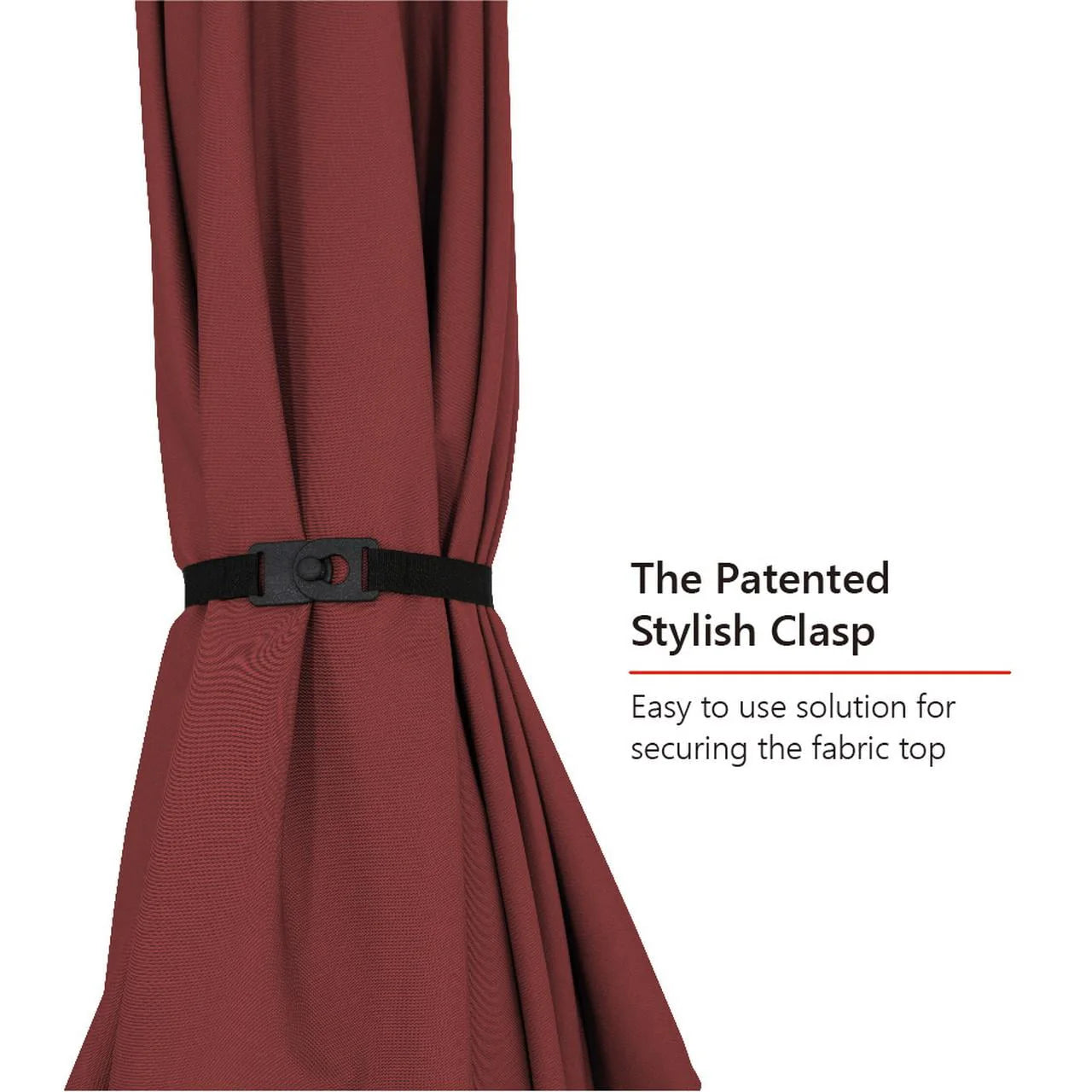 Lyon Outdoor Patio Umbrella 9' (Dark Red)