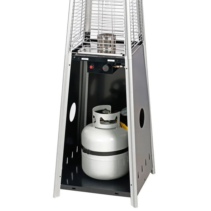 HeatMaxx Pyramid Patio Heater 89.5 in. 40,000 BTU Outdoor Propane Heater, Spiral Flame Patio Heater