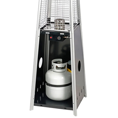 HeatMaxx Pyramid Patio Heater 89.5 in. 40,000 BTU Outdoor Propane Heater, Spiral Flame Patio Heater