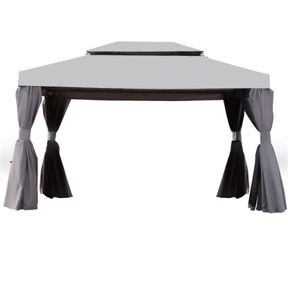 Garden Winds Replacement Canopy Top Cover Compatible with The Grand Patio 10x13 Gazebo - Riplock 350 - Slate Gray