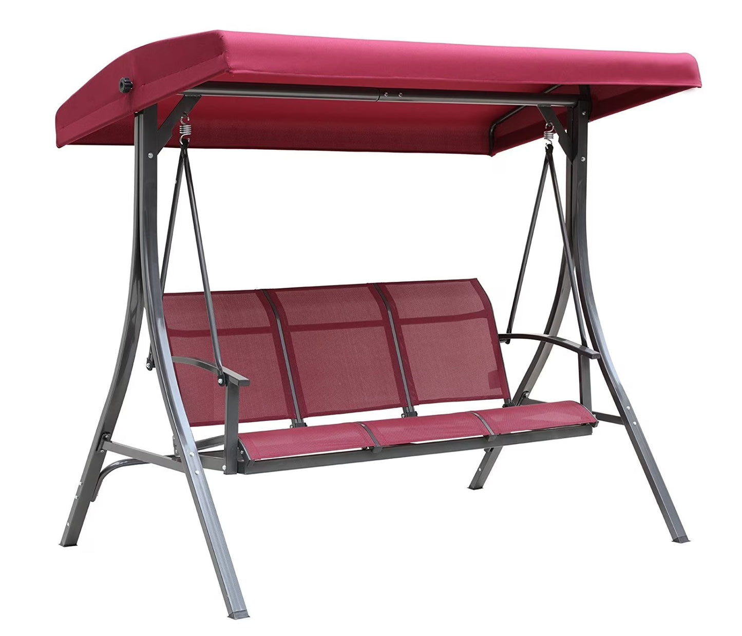 Kozyard Brenda Patio Swing with Coated Steel Frame (Beige, 3 Seat)