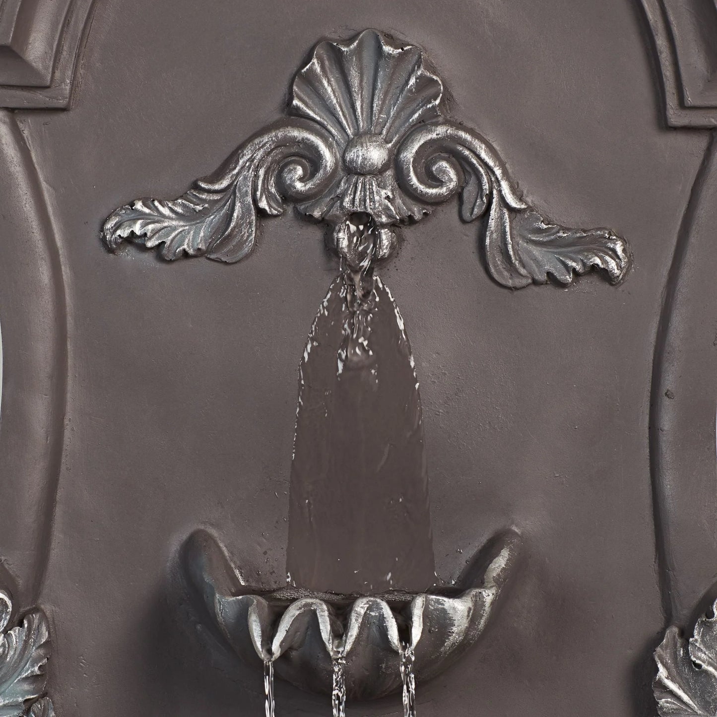 John Timberland Tivoli Grey Ornate Rustic Outdoor 2 Tier Outdoor Wall Water Fountain 33" for Yard Backyard Garden Patio Home Deck Porch House Exterior