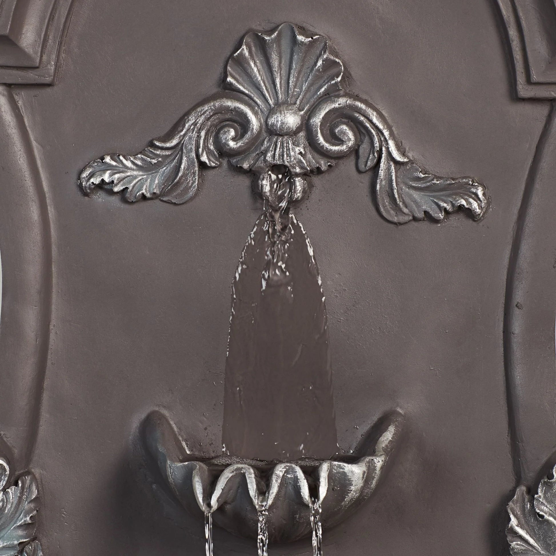 John Timberland Tivoli Grey Ornate Rustic Outdoor 2 Tier Outdoor Wall Water Fountain 33" for Yard Backyard Garden Patio Home Deck Porch House Exterior