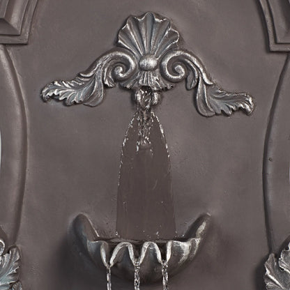 John Timberland Tivoli Grey Ornate Rustic Outdoor 2 Tier Outdoor Wall Water Fountain 33" for Yard Backyard Garden Patio Home Deck Porch House Exterior