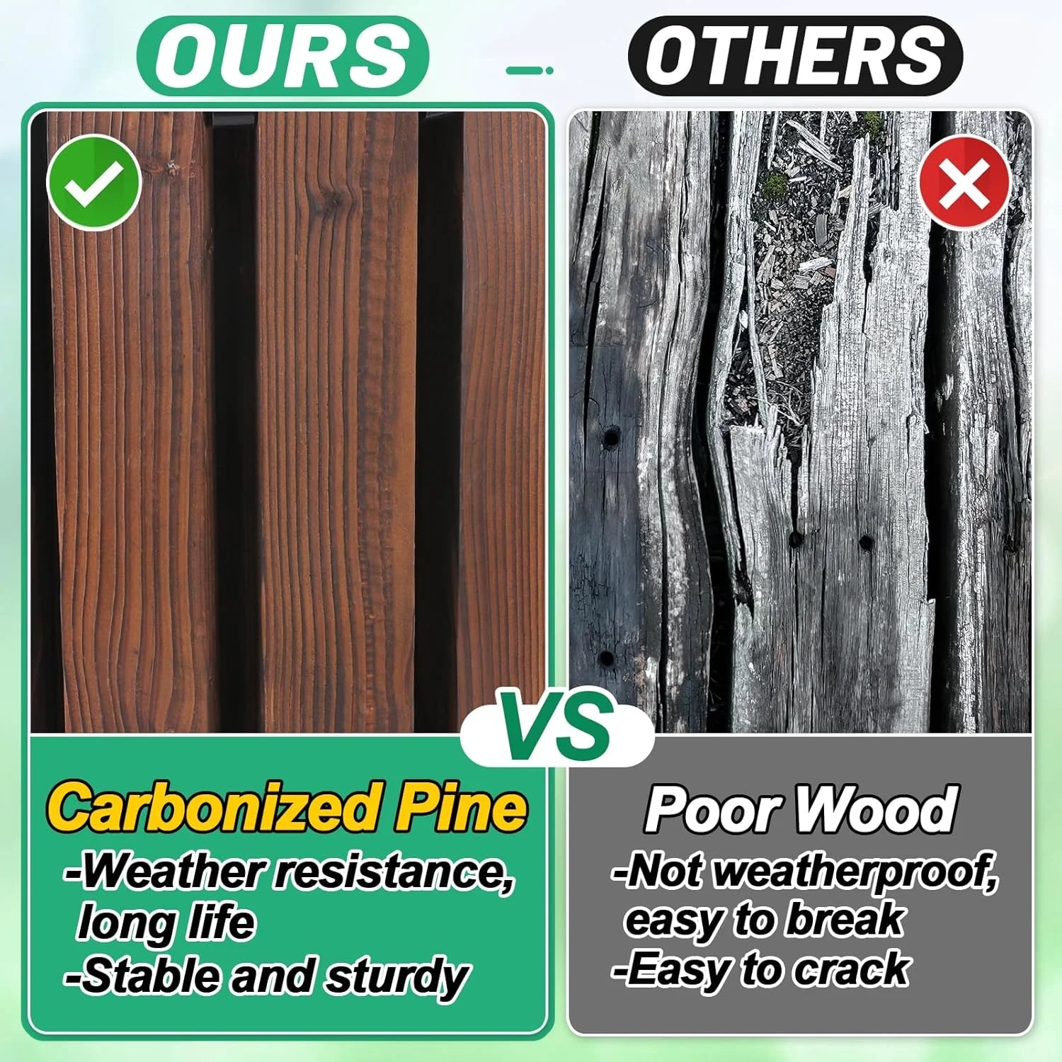 8.2 Ft Wooden Garden Pathway - Weather Resistant Carbonized Pine Roll Out Decorative Walkway, Boardwalk Pathway Pavers for Outside Stepping Stones Outdoor Patio Beach Pool Backyard, Brown