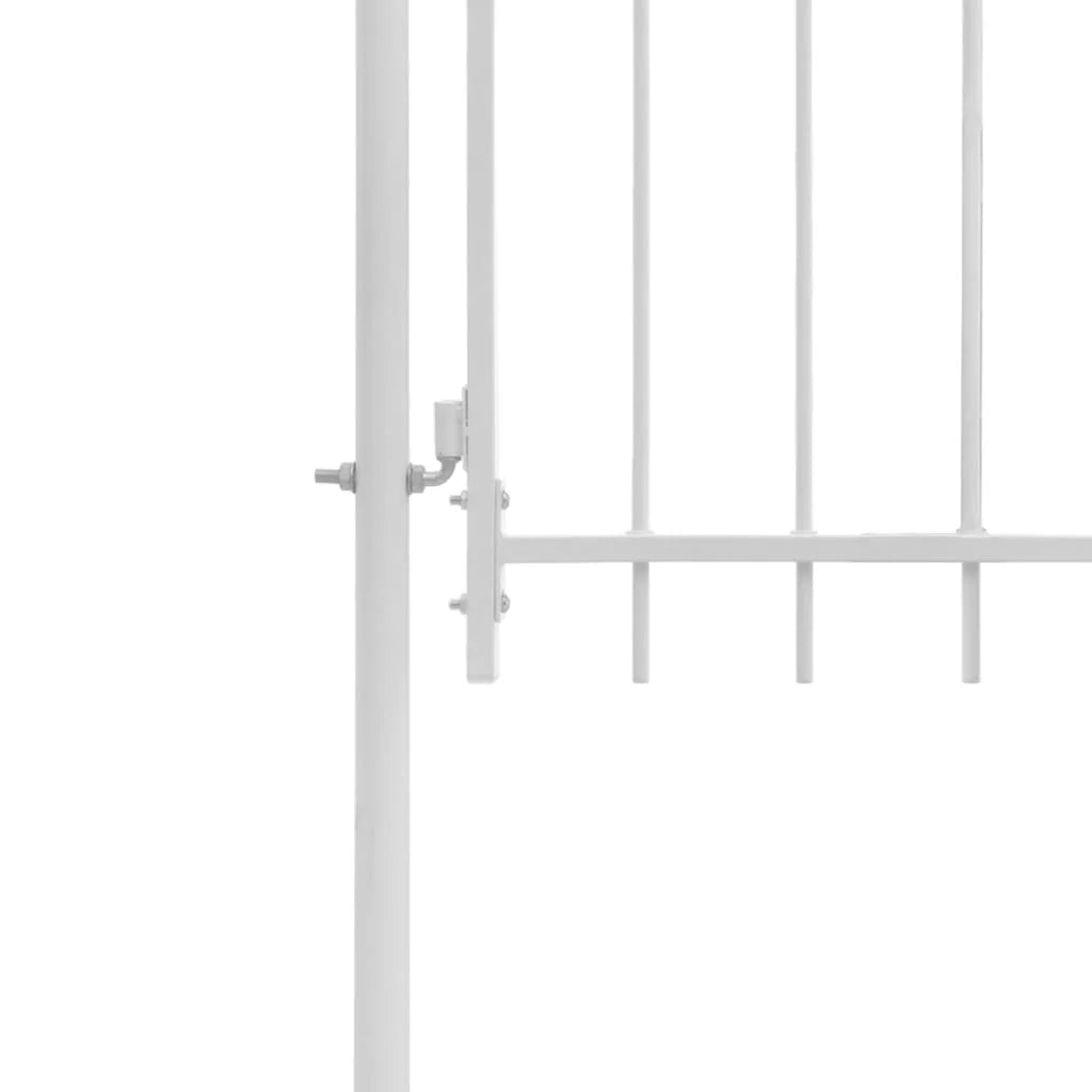 vidaXL Fence Gate Metal Fence Post Garden Gate for Outdoor Patio Lawn Steel