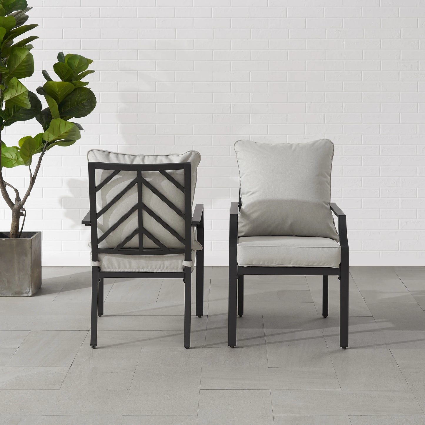Crosley Furniture Otto 2-Piece Outdoor Chair Set, Dining Patio Chairs for Deck, Backyard