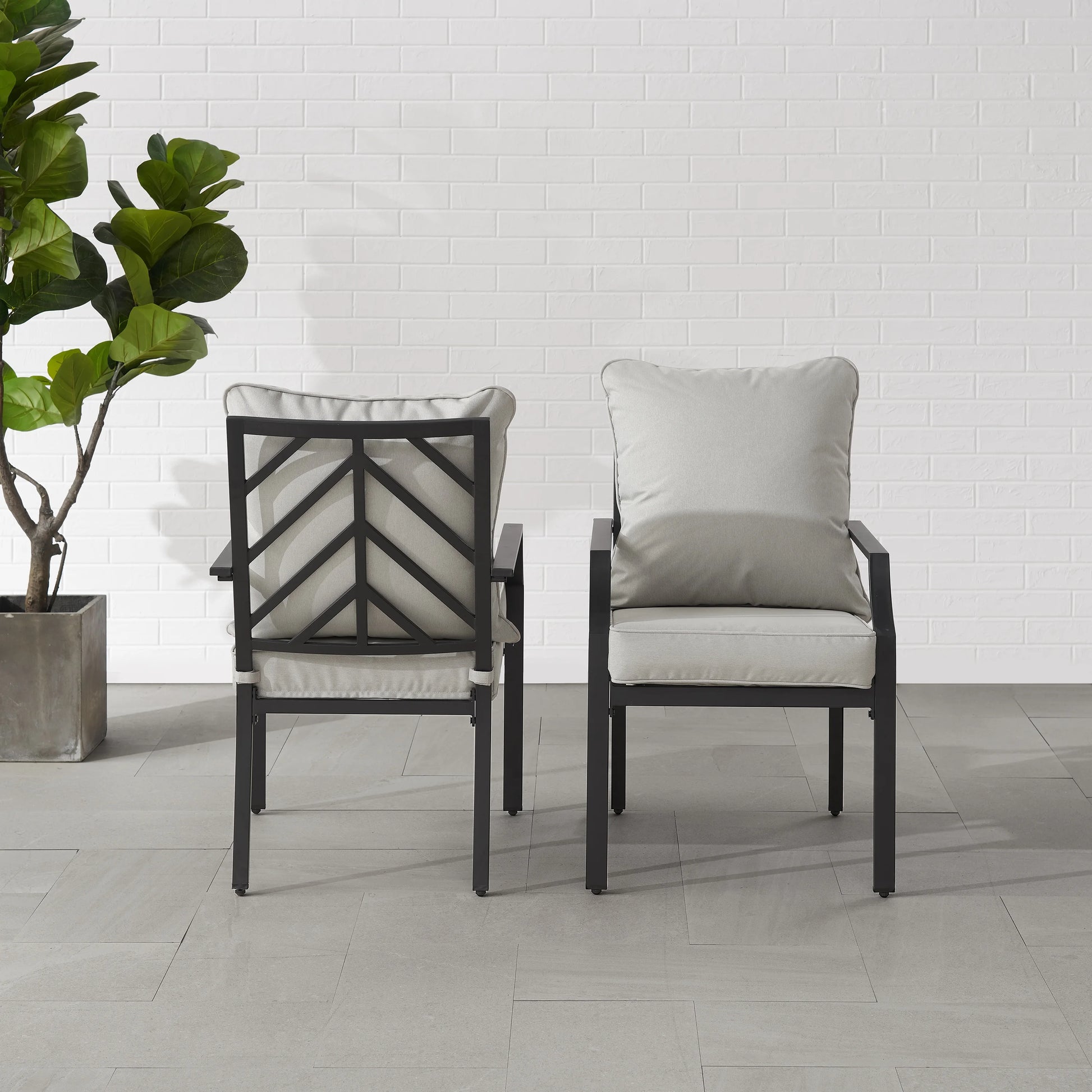 Crosley Furniture Otto 2-Piece Outdoor Chair Set, Dining Patio Chairs for Deck, Backyard