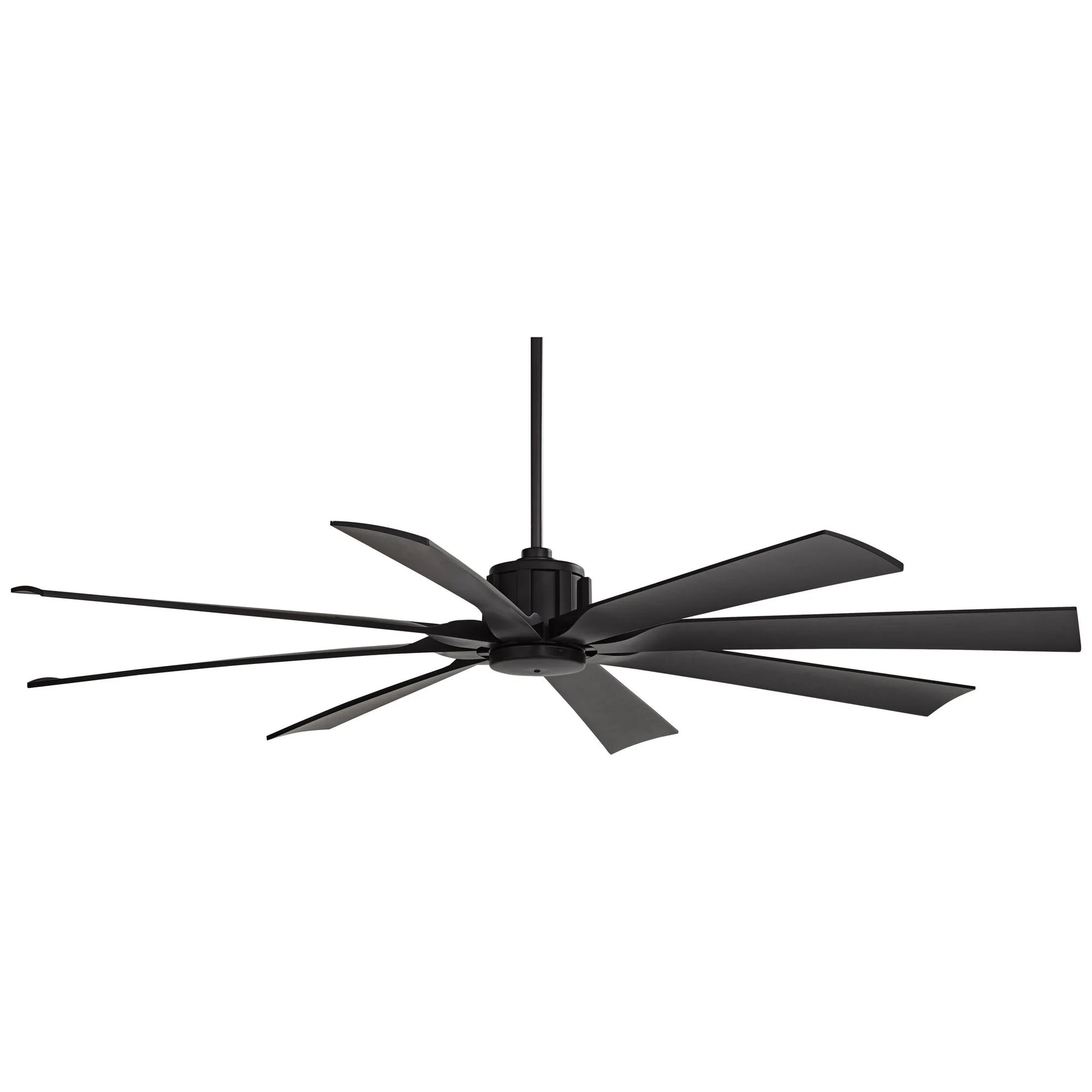 70" Possini Euro Design Modern Indoor Outdoor Ceiling Fan with Remote Control Matte Black Damp Rated for Patio Exterior House Home