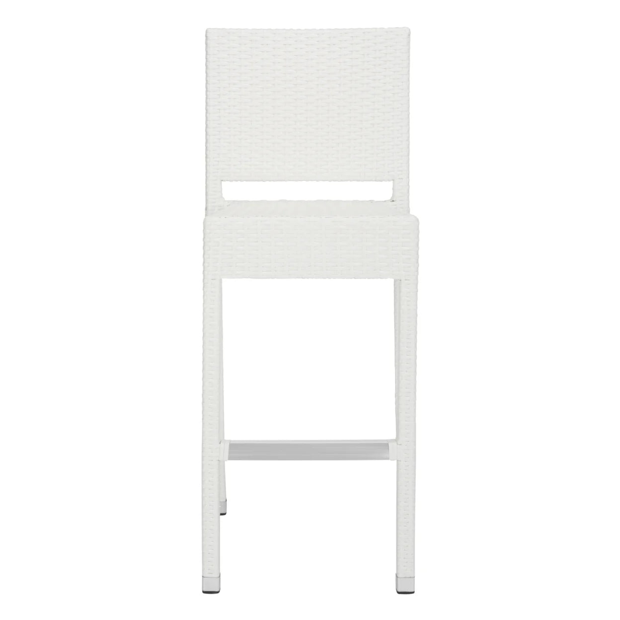 SAFAVIEH Bethel Contemporary Outdoor Patio Rattan Bar Stool, White