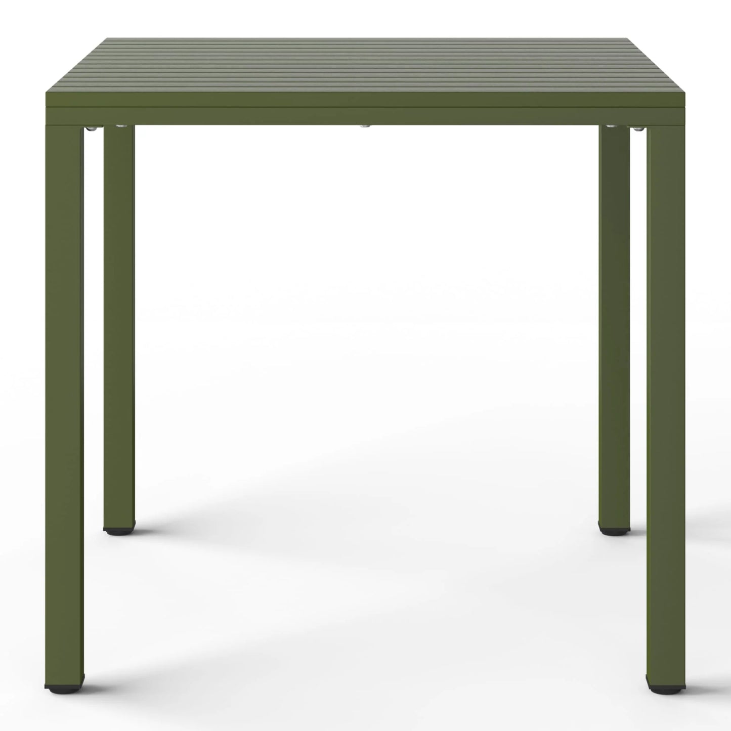 WestinTrends Playa 5-Piece Outdoor Metal Frame Dining Table Patio Set with Stackable Patio Dining Chairs, Olive Green